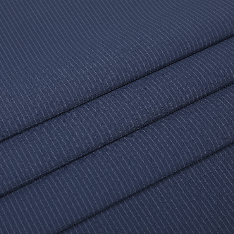 APJ1093 WARP Strikede brokade ammoniak lille check jacquard t-shirt stof